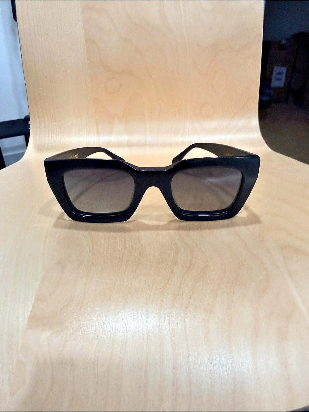 Anine Bing Indio Sunglasses Black Square Frame